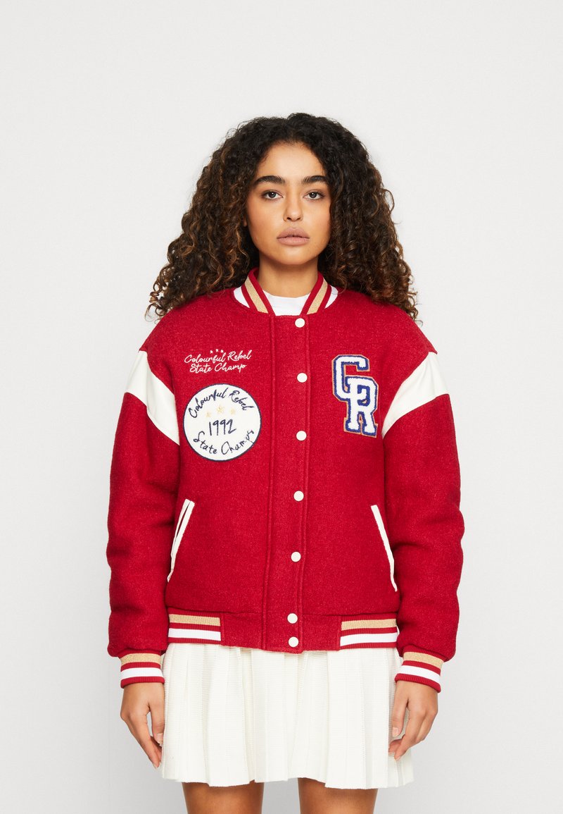 Colourful Rebel SEN BASEBALL Bomber Jacket red Zalando.ie