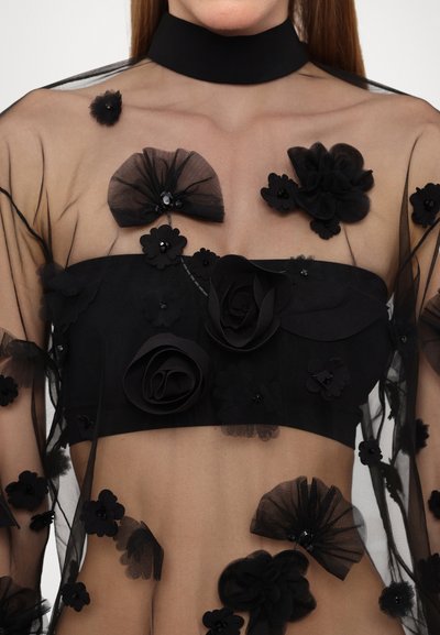 Viktor&Rolf FLORAL EMBROIDERY LONG SLEEVE TOP - Blouse - black