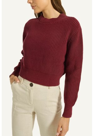 Strickpullover - dark cherry