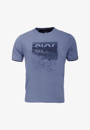 Print T-shirt - hellrauchblau