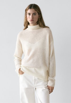 Massimo Dutti HIGH NECK - Maglione - beige