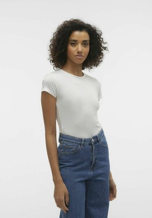 Aware VMINES FIONA O-NECK TOP  - T-shirt basic - snow white