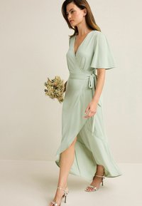 Next FRONT  - REGULAR FIT - Maksi garuma kleita - sage green