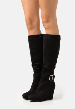 Platform boots - black