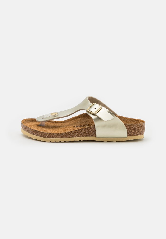 Birkenstock GIZEH KIDS BF REGULAR - Mules - electric metallic gold