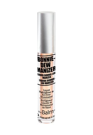 Liquid highlighter in a clear tube with a silver cap. Label features bold black text with product details in English and French. 0.19 oz.