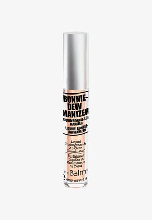 Liquid highlighter in a clear tube with a silver cap. Label features bold black text with product details in English and French. 0.19 oz.