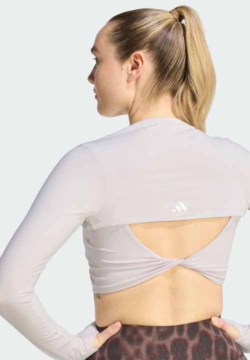 adidas POWER ESSENTIALS WORKOUT CONTOUR SHRUG - Long sleeved top - ice purple — photo 4