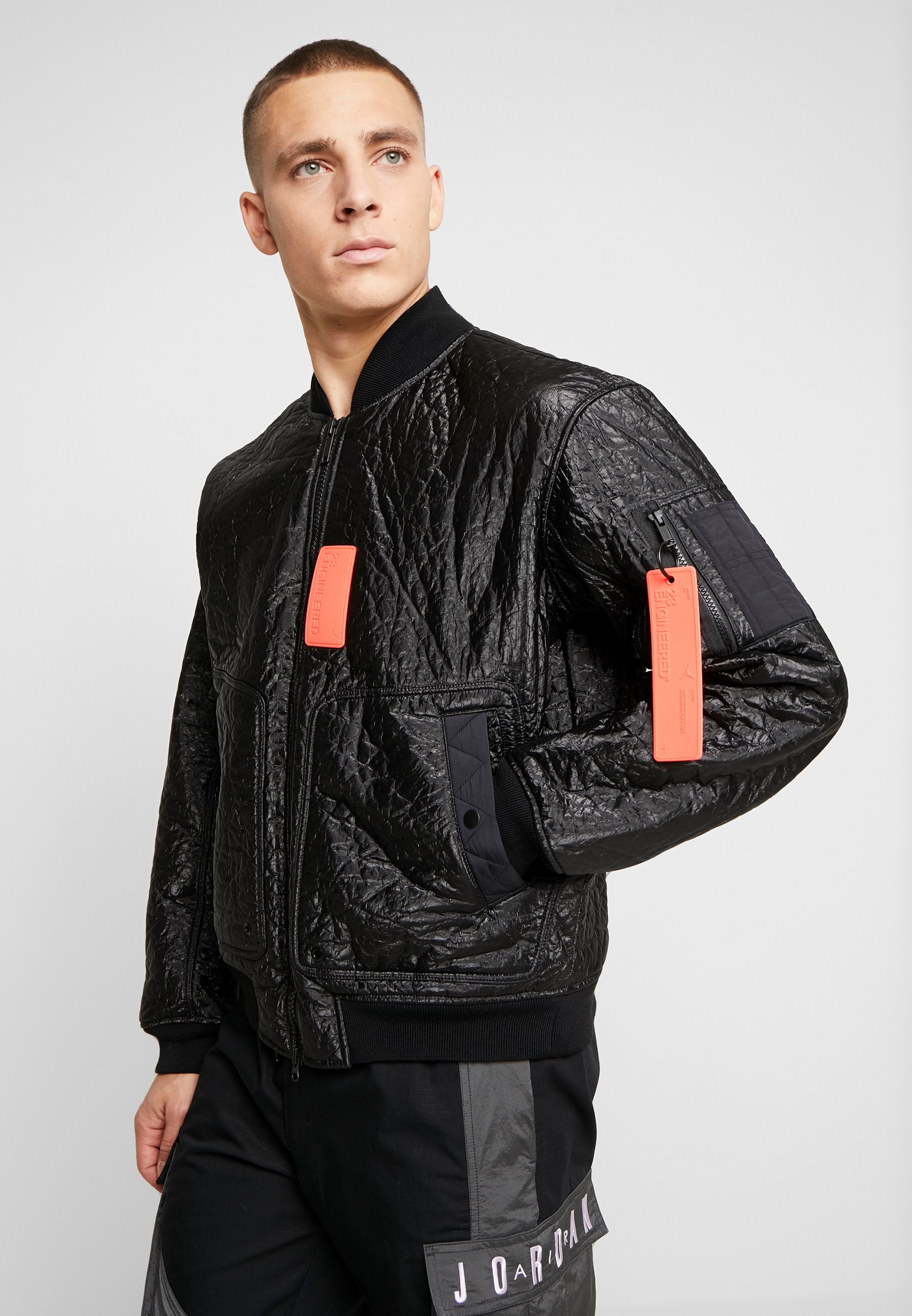 black jordan bomber jacket