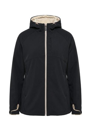 Ulla Popken, SOFTSHELL CONTRAST COLOR JACKET - Outdoorjacke - black