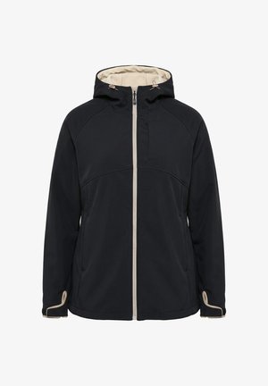 Ulla Popken, SOFTSHELL CONTRAST COLOR JACKET - Outdoorjakke - black