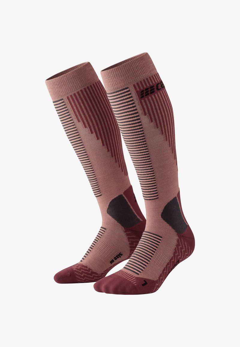 CEP KNEE HIGH COLD WEATHER V2 KOMPRESSION - MADE IN GERMANY - Knee high socks - rose
