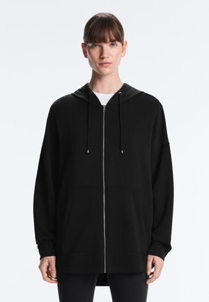 OYSHO SOFT TOUCH OVERSIZED - Sweatjacke - black
