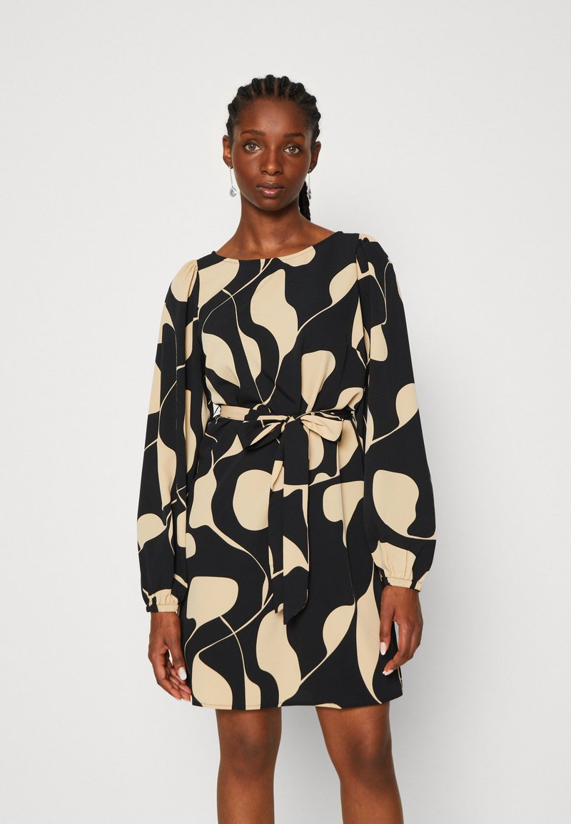 VERO MODA Vmdelilah LS Short Dress-K Curve Ga Vestito, Oriole/AOP: Leone Prism Rosa, 52 IT Donna