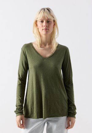 American Vintage JACKSONVILLE - Majica z dolgimi rokavi - kaki vintage