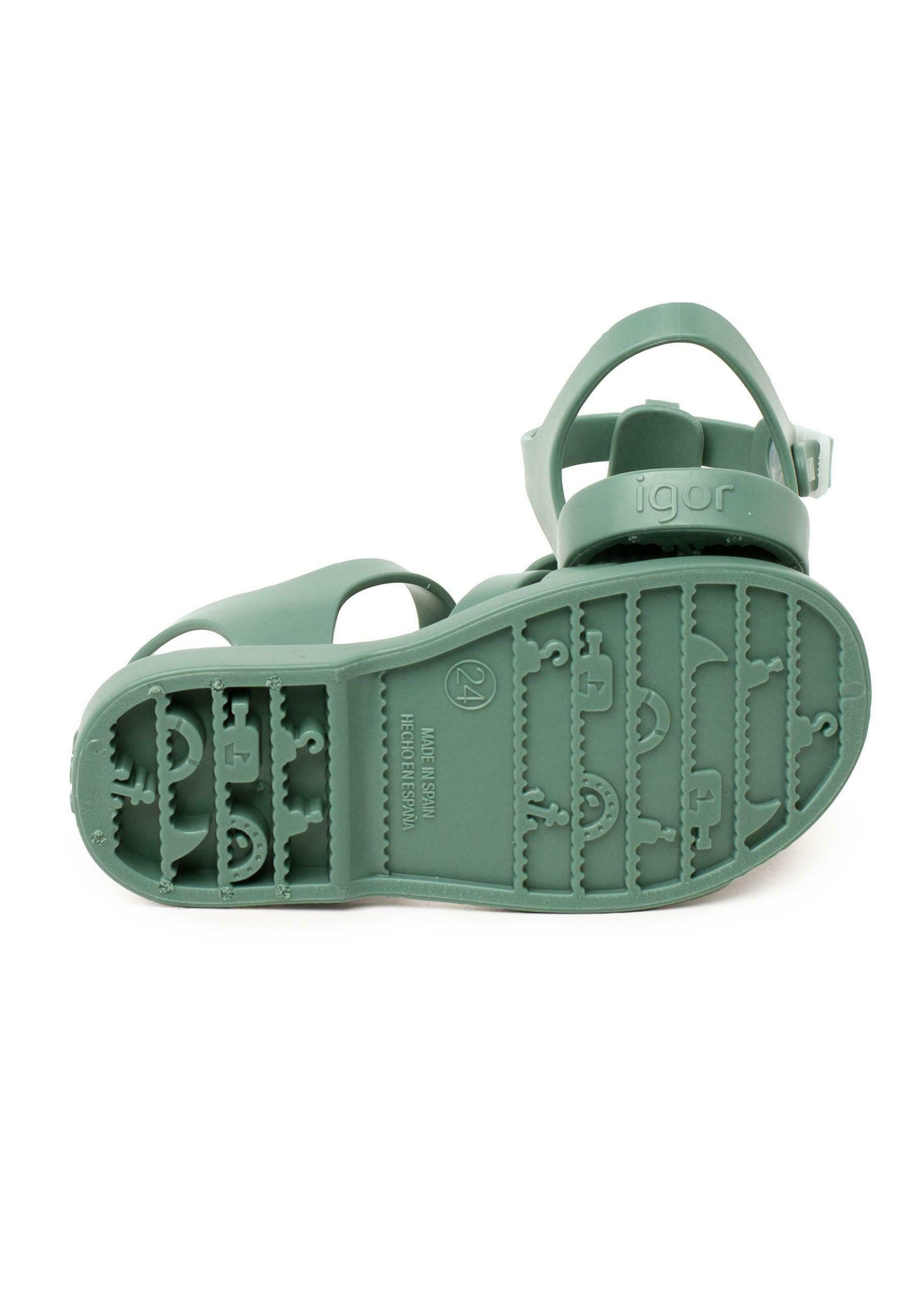Pisamonas CANGREJERAS NIÑOS COLORES EMPOLVADOS - Chanclas de baño -  verde/verde oscuro - Zalando.es