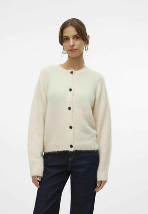 VMNOVAH O NECK BUTTON - Strickjacke - birch