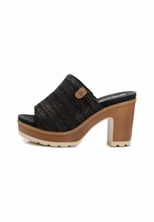 Mules de tacón - black