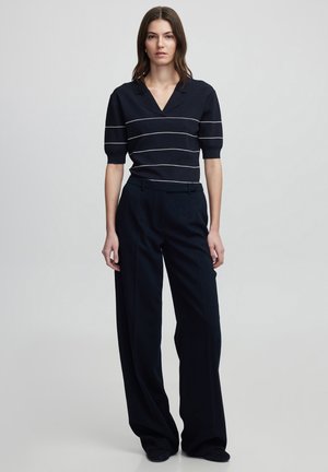 STRAIGHT FIT - Broek - navy