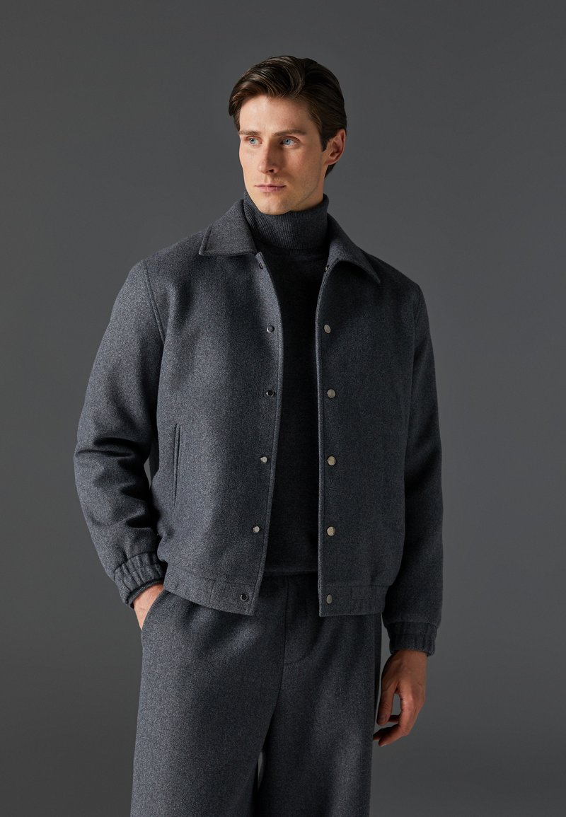 Zign Studio UNISEX - Bomber-jakk - mottled dark grey