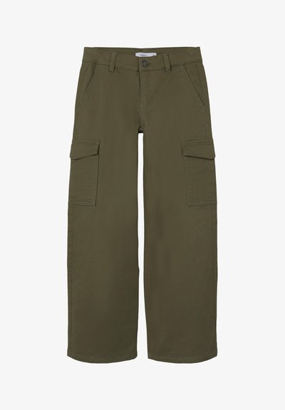 WIDE - Pantalon cargo - deep lichen green