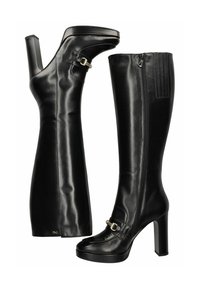 NeroGiardini Enkellaarsjes met plateauzool - nero