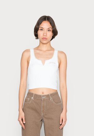 NOTCH NECK TANK - Top - white