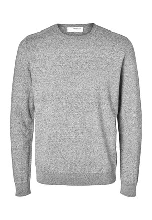 Selected Homme SLHBERG CREW NECK - Džemper - light grey melange