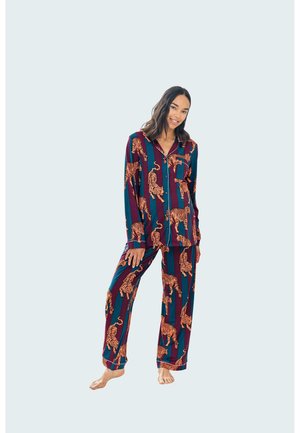TIGER STRIPE SET - Yöasusetti - bordeaux