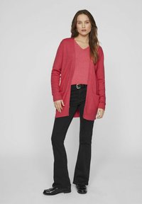 VILA VIRIL OPEN CARDIGAN - Kardigan - viva magenta