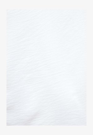 Tissu blanc texturé avec un motif en vagues subtil, léger, surface lisse et aspect doux. Convient à diverses applications.