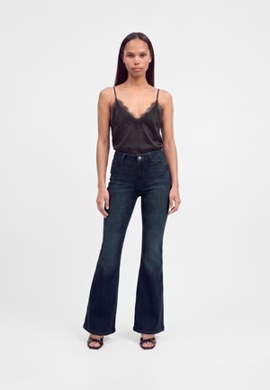 Gina Tricot Petite, Дънки с широк крачол - dark blue