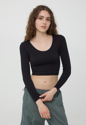 CROP - Bluzka z długim rękawem