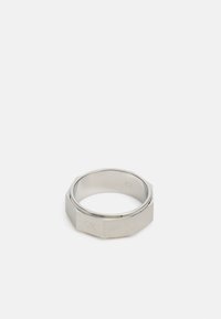 BRUSHED POLISHED FACETED BOLT RING - Gyűrű - silver-coloured