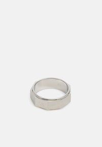 BRUSHED POLISHED FACETED BOLT RING - Anillo - silver-coloured