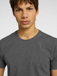 Selected Homme SLHROLAND O NECK TEE 3 PACK  - Paprasti marškinėliai - medium grey melange