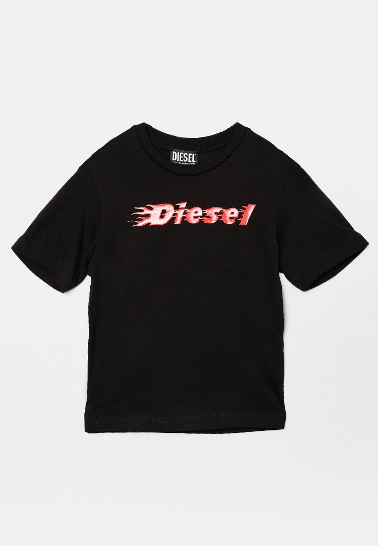 Diesel T-shirt print zwart