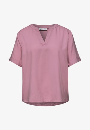 Street One, SHORT-SLEEVE BLOUSE WITH TURN-UP - Blouse - clouded blush