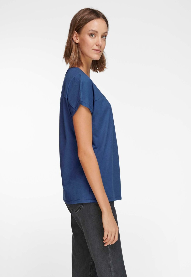 Damen T-Shirts | Green Cotton T-Shirt basic jeansblau/blau - HA47286 Damen T-Shirts | Green Cotton T-Shirt basic jeansblau/blau - HA47286