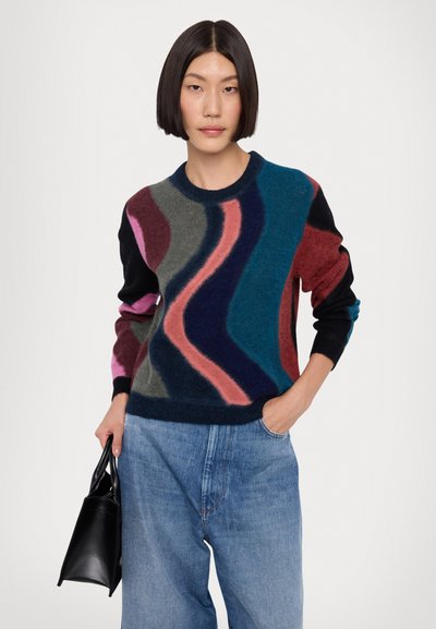 PS Paul Smith WOMENS CREW NECK - Striktrøje - black