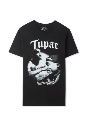 Terranova, OVER TUPAC AVANTI E DIETRO - T-shirt con stampa - nero