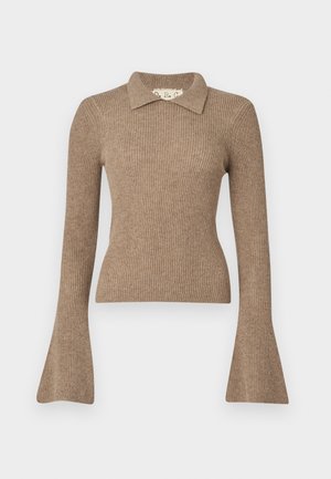 DESIGNERS REMIX CARMEN COLLAR - Striktrøje - camel