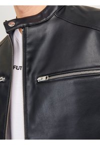 Jack & Jones JCOGRAIN JACKET - Jacka i konstläder - black
