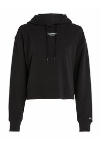 Tommy Jeans TJW ESSENTIAL LOGO RELAXED FIT - Jersey con capucha - schwarz