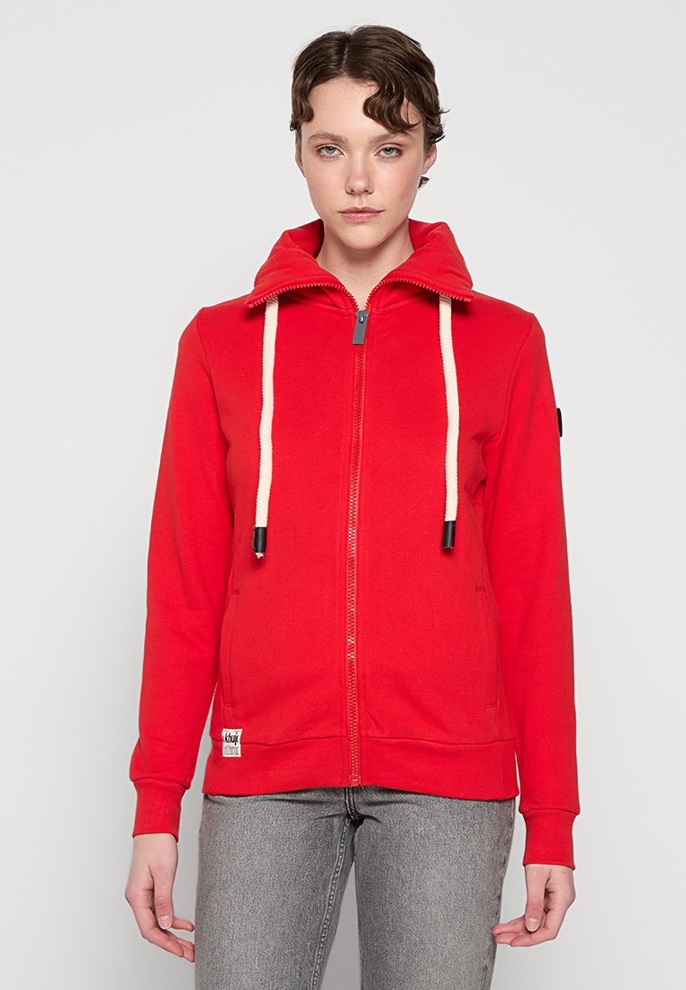 khujo Sweater met rits rood khujo Sweater met rits rood