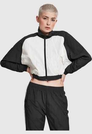 Urban Classics CRINKLE BATWING  - Bluză de trening - black/white