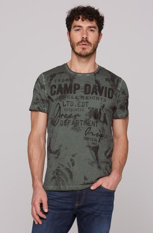 Print T-shirt - green shadow