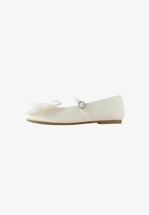 Next, REGULAR FIT - OCCASION BOW MARY JANE SHOES - Ankle strap ballet pumps - white satin