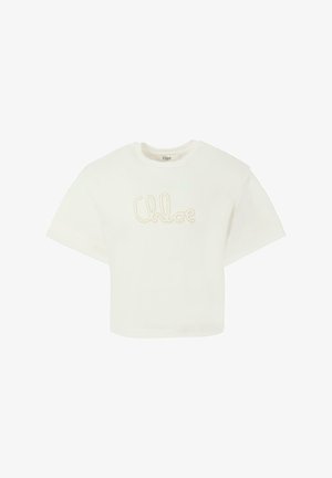 CHLOÉ A MANICA CORTA - T-shirt print - white