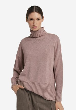 MIT ROLLKRAGEN  - Strickpullover - pink